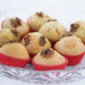 Sinaasappel-walnoot Cupcakes in de sneeuw