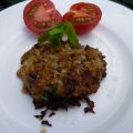 Burgers van gedroogde tuinbonen