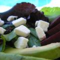 Salade met rucola en geroosterde rode biet