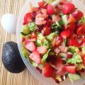 Summer Smoked Salmon Salad with Strawberries