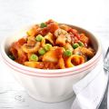 Pipe rigate alla Bolognese con funghi e piselli