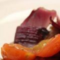 Geroosterde rode uien met wortel