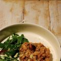 cannellinirisotto met merguez en rucola