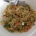 Bulgur met feta en granaatappel