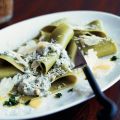 Open lasagne met pestoricotta