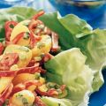 Botersla met aardappel-kerriesalade