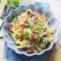 Pasta met roomkaas en basilicum