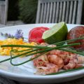 Garnalen met avocado, zonnig gerechtje op zondag