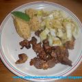 Kikkererwtenpuree met venkel en lamsvlees