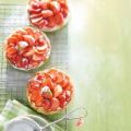 Aardbeientaartjes met witte chocoladeroom