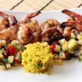 Jerk Garnalen met Ananas Salsa