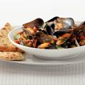 Mosselen met knoflook en koriander