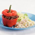 Gevulde paprika's met notenrijst