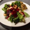 Salade met rode biet en gebakken ui en[...]