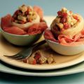 Pastrami met artisjokken-compote