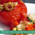 Tomaat in de oven gevuld met groenten