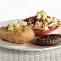 Gepofte aardappel met steak de boeuf