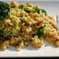 bloemkoolrijst met broccoli en erwtjes