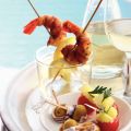 Gamba-pintxos met peterselieolie
