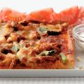 Shoarmapizza met knoflooksaus
