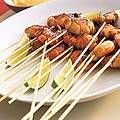Oedang bakar - geroosterde scampi