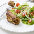 Schnitzelrolletje met salade van haricots verts