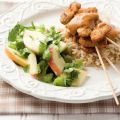 Vegetarische satÃ© met selderij-appelsalade