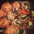 Minipizza met pompoen, courgette en geitenkaas