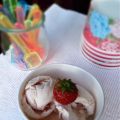 Aardbeienijs zonder ijsmachine