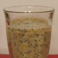 Karnemelk smoothie  met banaan, abrikoos en munt