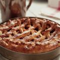Verse fruitvlaai met abrikozen