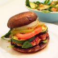 Paleo Chicken Burger with Spinach Salad