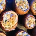 Kastanjechampignons met kruidenkaasvulling