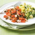 Vegetarische andijviestamp met paprika
