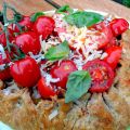 Galette met geroosterde tomaten en prei