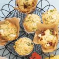 Spinazie-courgettemuffins met geitenkaas