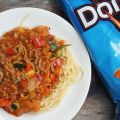 Een klassieker: Spaghetti bolognese met Doritos