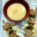 Crostini met Gesmolten kaas en Ansjovisdip