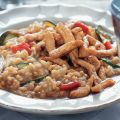Groenterisotto met kalkoenschnitzel