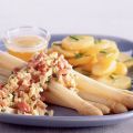 Asperges met ham en roerei