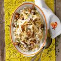 Romige tagliatelle met champignons