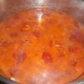 Geroosterd pompoenbrood/Tomatenpreisoep
