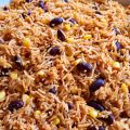 Arroz moro (rijst met rode kidneybonen en maïs)