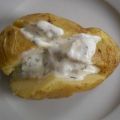 Gepofte aardappel met room-bieslook vulling