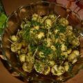 Gemarineerde champignons met groene pesto